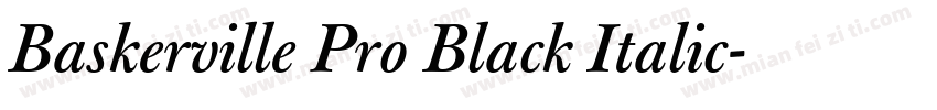 Baskerville Pro Black Italic字体转换